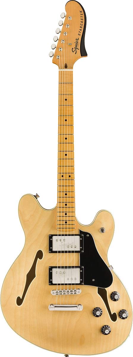 Squier Classic Vibe Starcaster Electric Guitar, with 2-Year Warranty, Natural, Maple Fingerboard